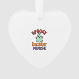 Gruselige Krankenschwester Halloween Vintage Vekto Ornament