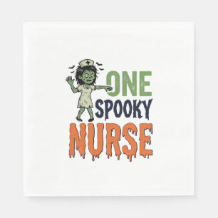 Gruselige Krankenschwester Halloween Vintage Vekto Serviette