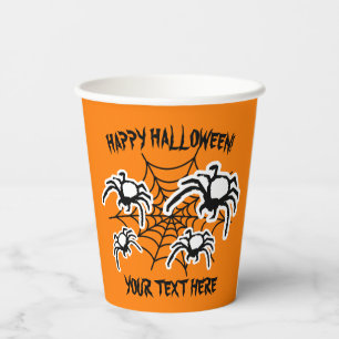 Gruselige Kriechspinne Netz Halloween-Party indivi Pappbecher