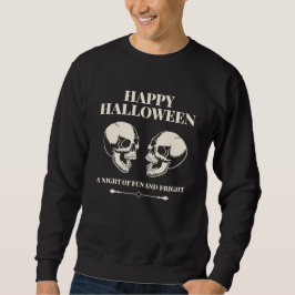 Gruselige lachende Totenköpfe Frohes Halloween Sweatshirt