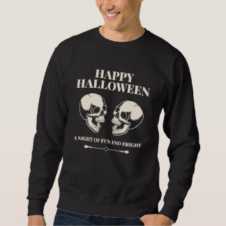 Gruselige lachende Totenköpfe Frohes Halloween Sweatshirt