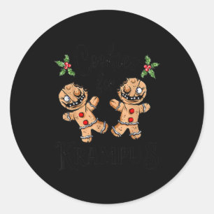 Gruselige Lebkuchen Kekse Für Krampus Weihnachten Runder Aufkleber