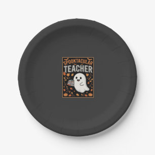 Gruselige Lehrer Halloween-Geist Design_1 Pappteller