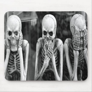 Gruselige lustige Skelette Halloween-Mauspad Mousepad
