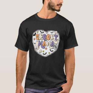 Gruselige Mama Herz Halloween-Mutter-Kostüm Monste T-Shirt