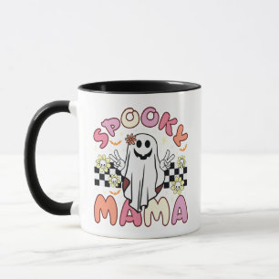 Gruselige Mama Retro Halloween Tasse
