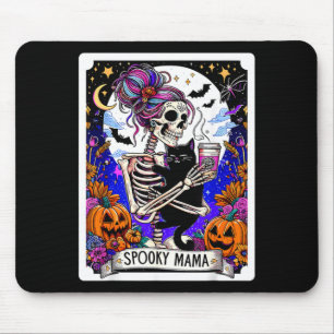 Gruselige Mama Tarot Karte Halloween Mama Totenkop Mousepad
