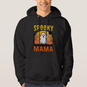 Gruselige Mama Vintage Geist Halloween-Shirt-Desig Hoodie