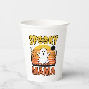 Gruselige Mama Vintage Geist Halloween-Shirt-Desig Pappbecher
