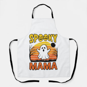 Gruselige Mama Vintage Geist Halloween-Shirt-Desig Schürze