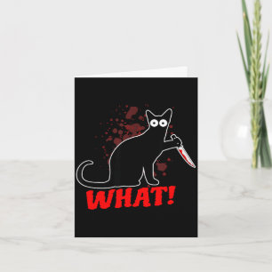Gruselige mordende Katze mit Messer Katze was_ Hal Karte