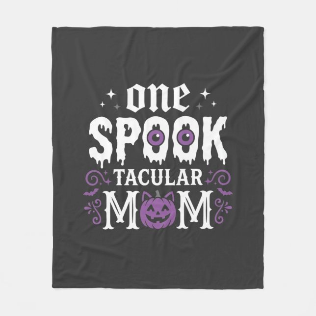Gruselige Mutter Halloween Design_1 Fleecedecke (Vorderseite)