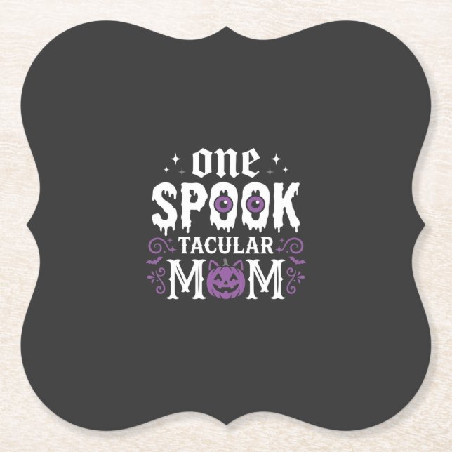 Gruselige Mutter Halloween Design_1 Untersetzer (Vorderseite)