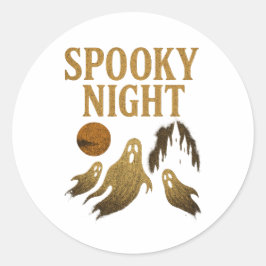 Gruselige Nacht Aufkleber Halloween Gothic Design 