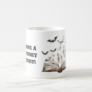 Gruselige Nacht Buch Geister Fledermäuse Kaffeetasse