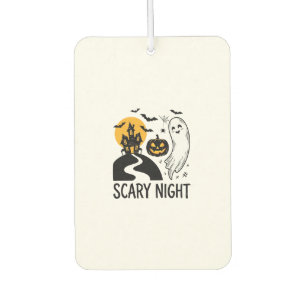 Gruselige Nacht Halloween Spukhaus Geist Design_1 Autolufterfrischer