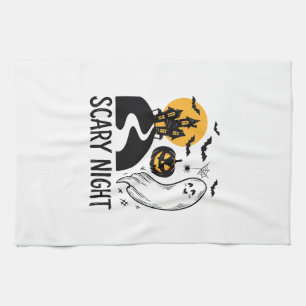 Gruselige Nacht Halloween Spukhaus Geist Design_1 Geschirrtuch