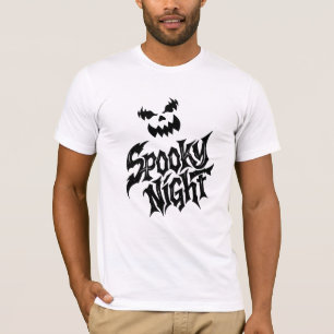 Gruselige Nacht-Kürbisgesicht T-Shirt