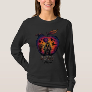 Gruselige Nacht Rabe Apfel Gruselige Verlassene Bu T-Shirt
