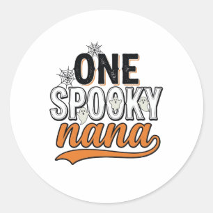 Gruselige Nana Halloween-Geist Vintage-Shirt-Desig Runder Aufkleber