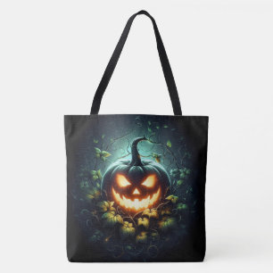 Gruselige Natur leuchtender Halloween-Kürbis