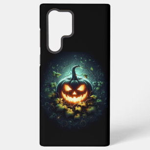 Gruselige Natur leuchtender Halloween-Kürbis Samsung Galaxy Hülle