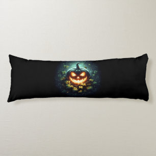 Gruselige Natur leuchtender Halloween-Kürbis Seitenschläferkissen