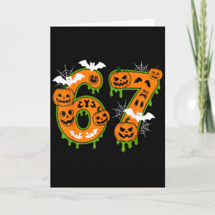 Gruselige Nummer 67 in Halloween für jeden Karte