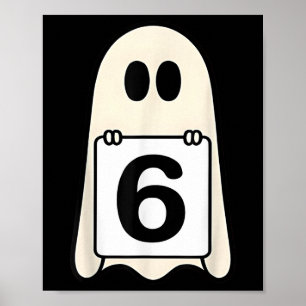 Gruselige Nummer 6 passende Halloween-Kostümgruppe Poster