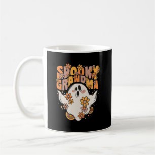 Gruselige Oma Groovy Geist Mit Vintage Blumen Kaffeetasse