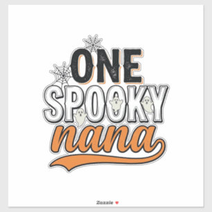 Gruselige Oma Halloween Geist Vintage-Shirt-Design Aufkleber