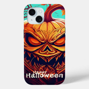 Gruselige orange Halloween-Kürbis mit Gesicht Case-Mate iPhone Hülle