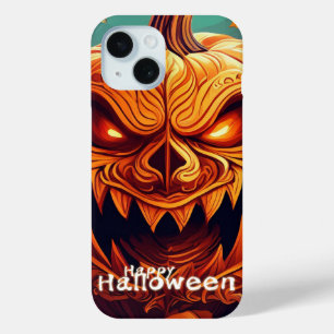 Gruselige orange Halloween-Kürbisse mit Gesicht Case-Mate iPhone Hülle