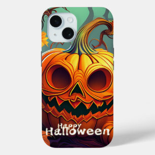Gruselige orange Halloween-Kürbisse mit Gesicht Case-Mate iPhone Hülle