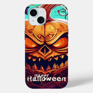 Gruselige orange Halloween-Kürbisse mit Gesicht Case-Mate iPhone Hülle