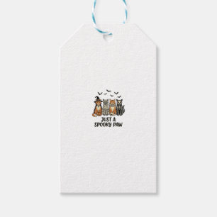 Gruselige Pfote Halloween Katzen Vintage-Shirt-Des Geschenkanhänger