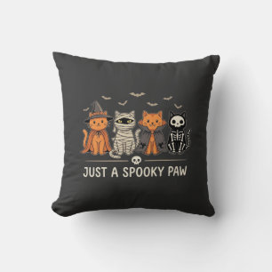 Gruselige Pfote Halloween Katzenkostüm Vektor Desi Kissen