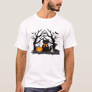 Gruselige Pfoten und Kürbis Halloween-Nächte Klass T-Shirt