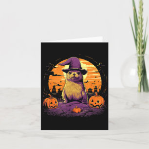 Gruselige Präriehund-Hexe Halloween Karte