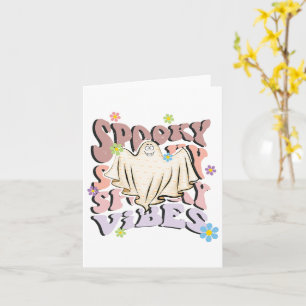 Gruselige Retro-Halloween-Stimmung Karte