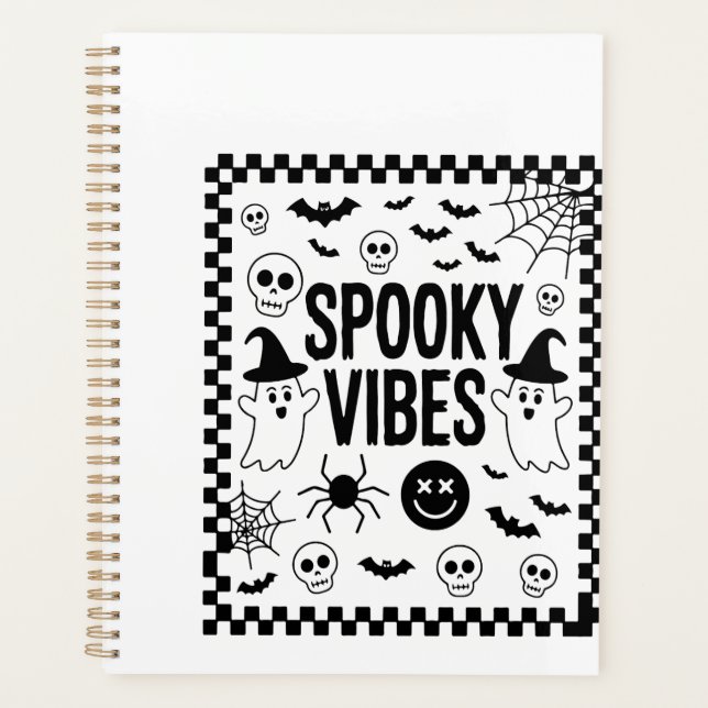 Gruselige Retro-Halloween-Stimmung Planer (Vorderseite)