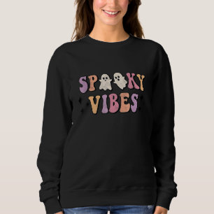 Gruselige Retro-Vibes Halloween-Süßigkeiten oder S Sweatshirt