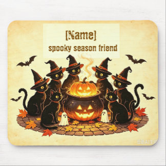 Gruselige Saison Freundin Personalisiertes Hallowe Mousepad