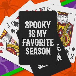 Gruselige Saison Frohes Halloween Lustiges Hallowe Spielkarten