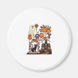 Gruselige Saison Halloween Geist Kürbis Schwarze K Magnet