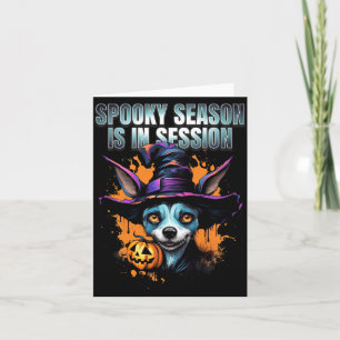 Gruselige Saison ist in Session Hexen Hund Hallowe Karte