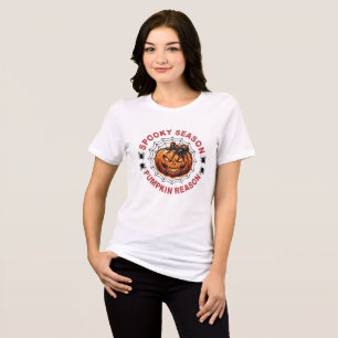 Gruselige Saison Kürbis Grund Damen T-Shirt Cute H Tri-Blend Shirt