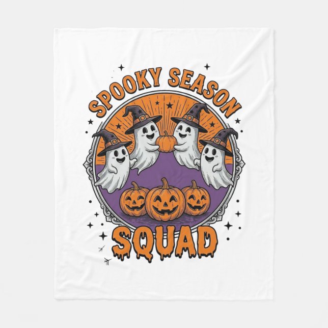 Gruselige Saison-Mannschaft Süßer Geist Halloween- Fleecedecke (Vorderseite)