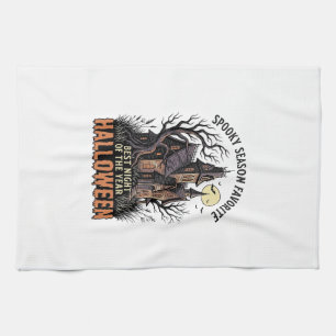 Gruselige Saison Shirt Verlassenes Herrenhaus Vint Geschirrtuch