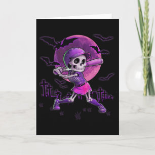 Gruselige Saison Softll Halloween Skelett Mädchen  Karte